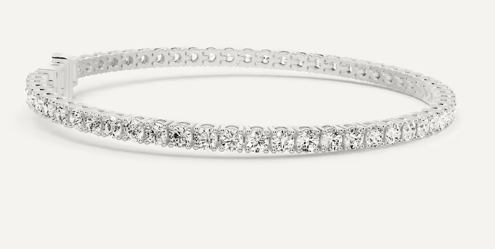 The Katherine – 5 CTW Round Lab-Grown Diamond Tennis Bracelet in Sterling Silver